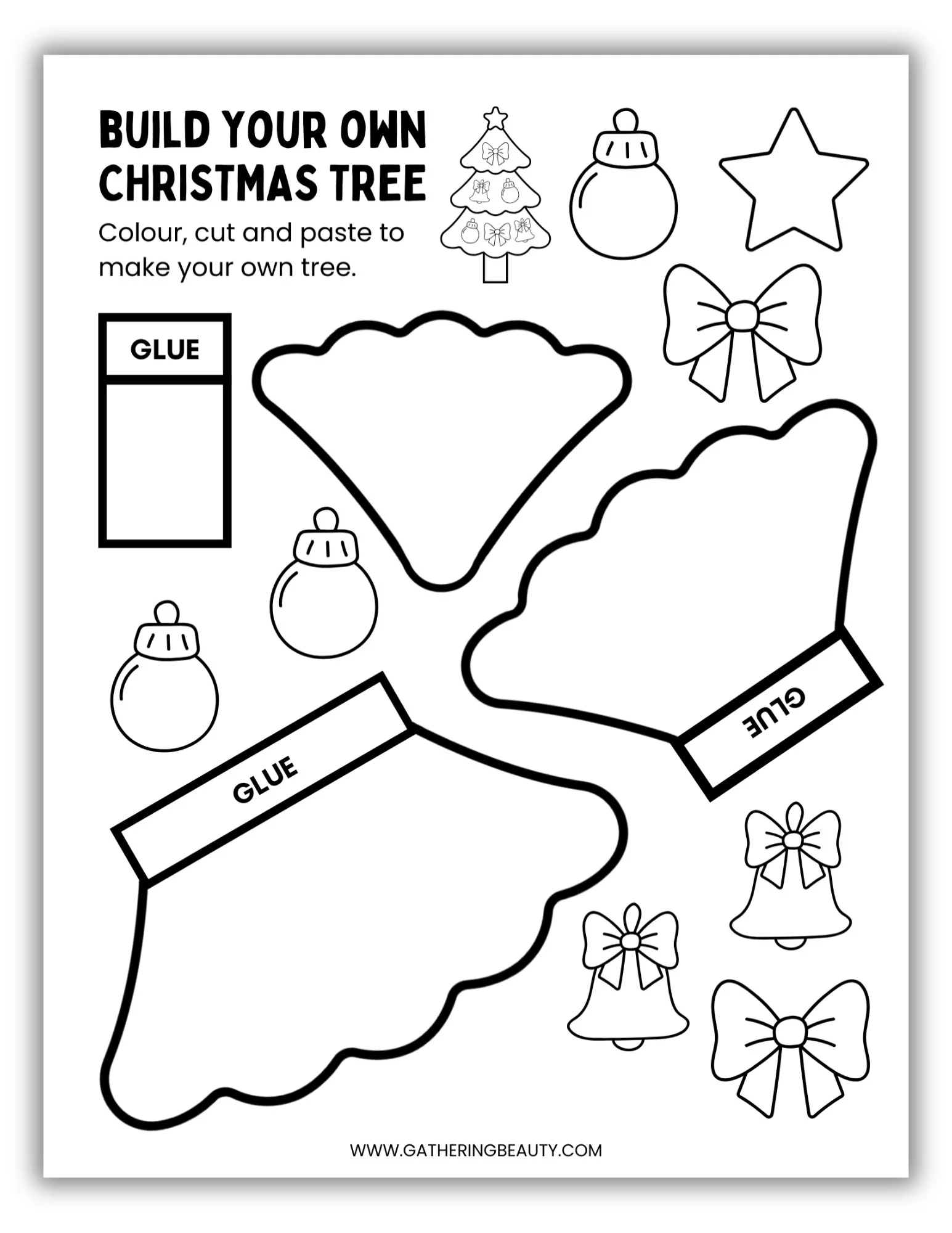 build a christmas tree free printable — gathering beauty